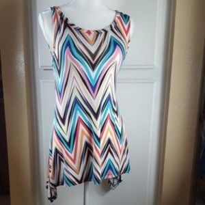Cupio Sleeveless Top Size Small Multicolor